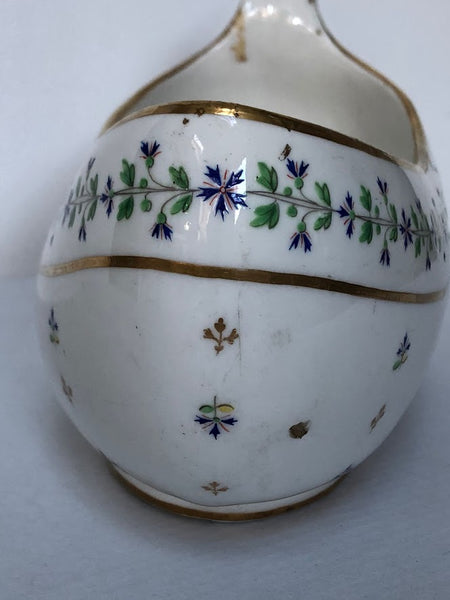 Rue de Crussol (Paris) Porcelain Bourdaloue with Cornflowers 1789-1792