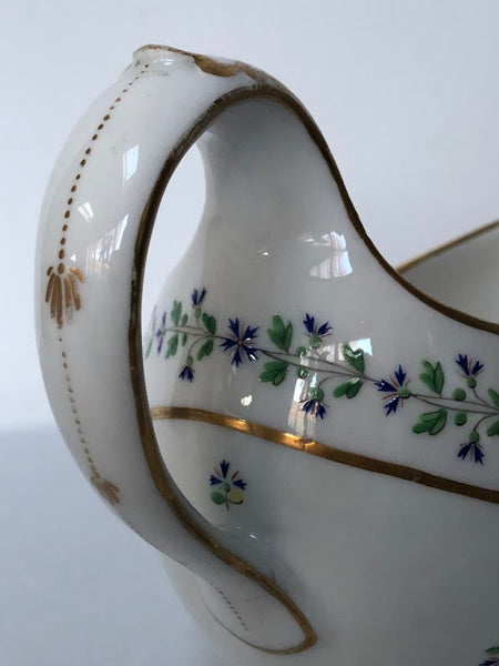 Rue de Crussol (Paris) Porcelain Bourdaloue with Cornflowers 1789-1792