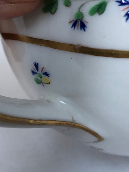 Rue de Crussol (Paris) Porcelain Bourdaloue with Cornflowers 1789-1792