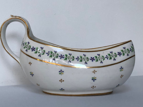 Rue de Crussol (Paris) Porcelain Bourdaloue with Cornflowers 1789-1792