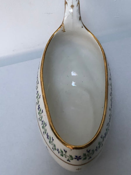 Rue de Crussol (Paris) Porcelain Bourdaloue with Cornflowers 1789-1792