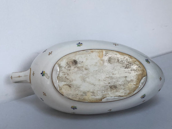 Rue de Crussol (Paris) Porcelain Bourdaloue with Cornflowers 1789-1792