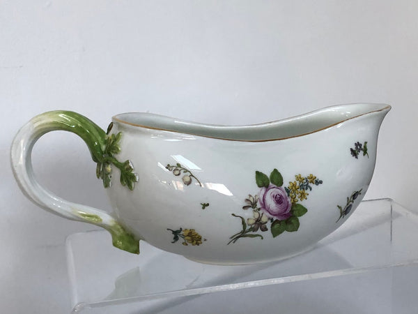 Meissen Porcelain Bourdaloue with Woodcut Flowers 1750