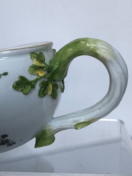 Meissen Porcelain Bourdaloue with Woodcut Flowers 1750