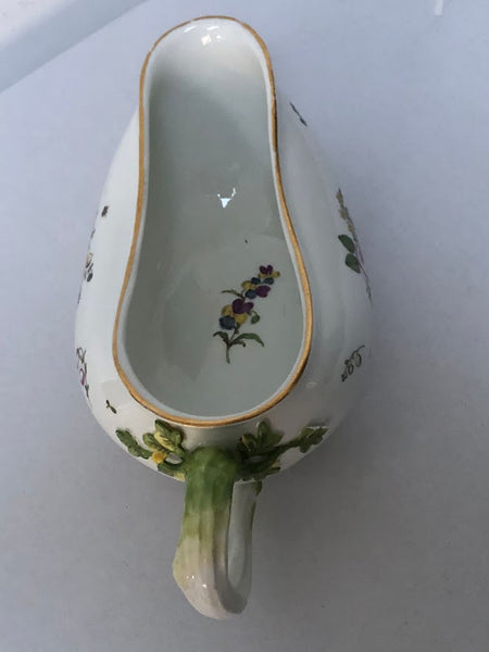 Meissen Porcelain Bourdaloue with Woodcut Flowers 1750