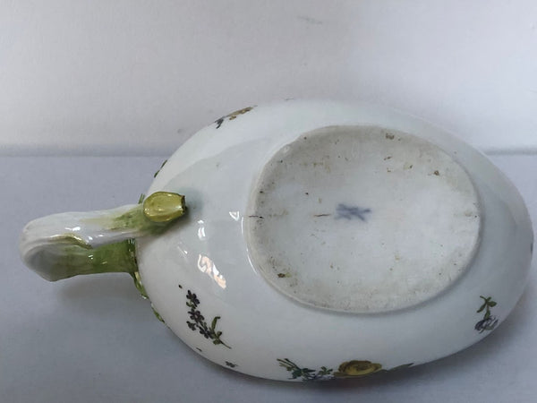 Meissen Porcelain Bourdaloue with Woodcut Flowers 1750