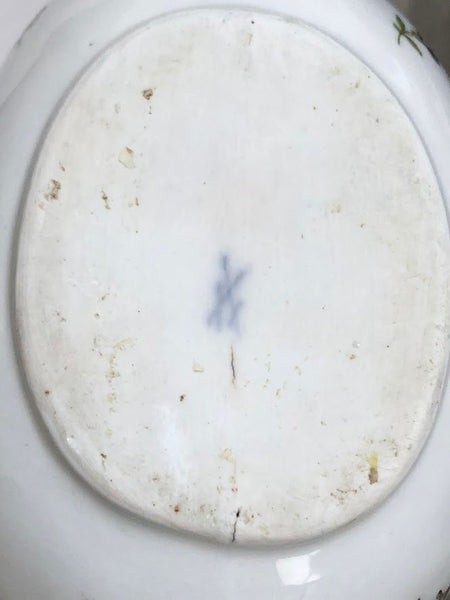 Meissen Porcelain Bourdaloue with Woodcut Flowers 1750