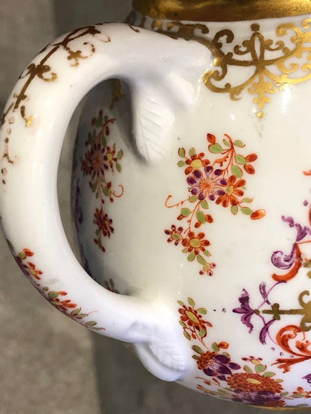 Meissen Porcelain Maskaron Teapot with Kauffahrtei Scenes 1730
