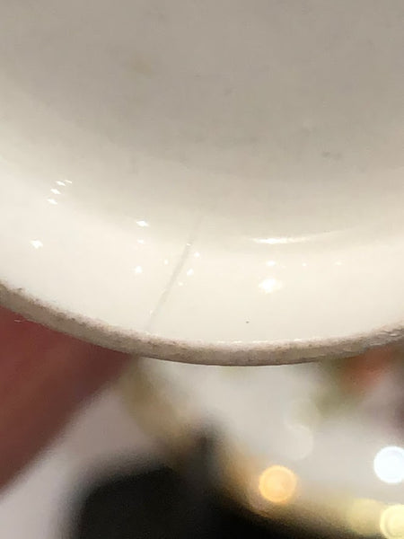 Meissen Porcelain Hausmaler Tea Bowl & Saucer with Landscape Scenes, circa 1740