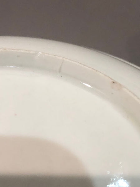 Meissen Porcelain Hausmaler Tea Bowl & Saucer with Landscape Scenes, circa 1740