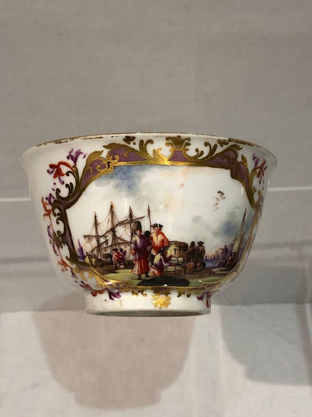 Meissen Kauffahrtei Scene Tea Bowl 1735 (3)