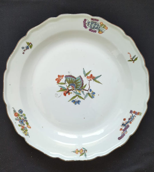 Meissen Porcelain Butterfly (Schmetterling) Charger with Drehers Marks 18th C