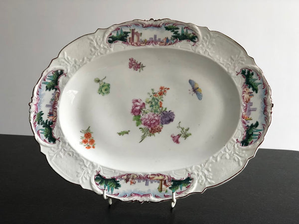 Chelsea Porcelain Warren Hastings Large Serving Dish, Red Anchor Period, 1755