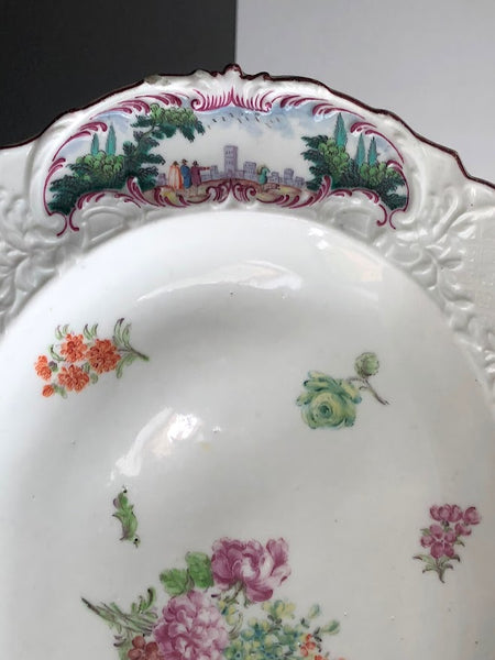 Chelsea Porcelain Warren Hastings Large Serving Dish, Red Anchor Period, 1755