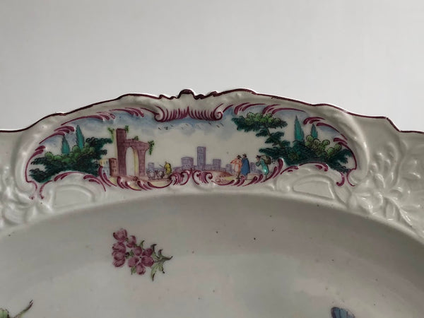 Chelsea Porcelain Warren Hastings Large Serving Dish, Red Anchor Period, 1755