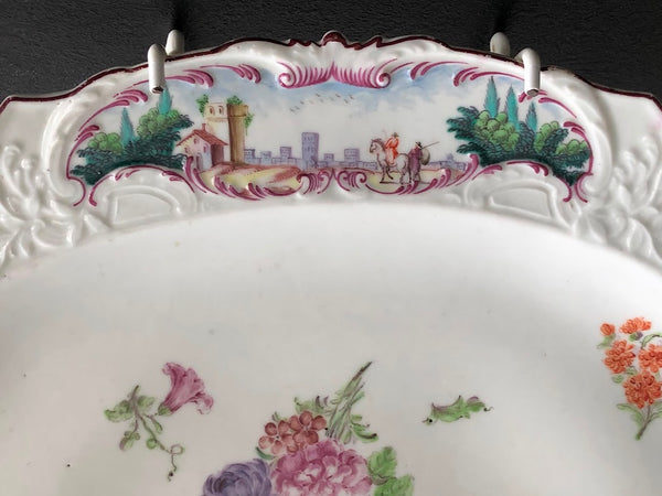 Chelsea Porcelain Warren Hastings Large Serving Dish, Red Anchor Period, 1755