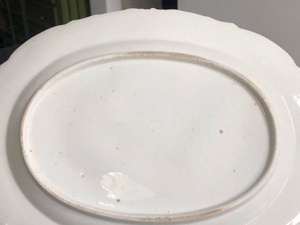 Chelsea Porcelain Warren Hastings Large Serving Dish, Red Anchor Period, 1755