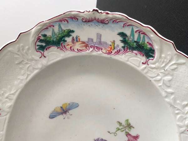Chelsea Porcelain Warren Hastings Large Serving Dish, Red Anchor Period, 1755