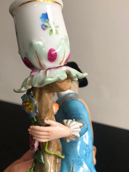 Meissen Porcelain Figural Candelabras with Huntsman & Companion circa 1870