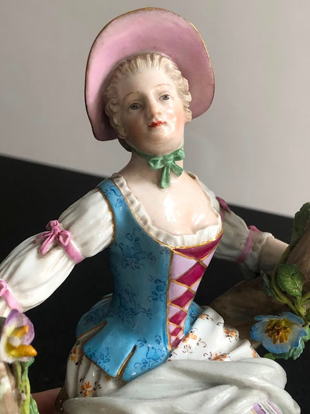 Meissen Porcelain Figural Candelabras with Huntsman & Companion circa 1870