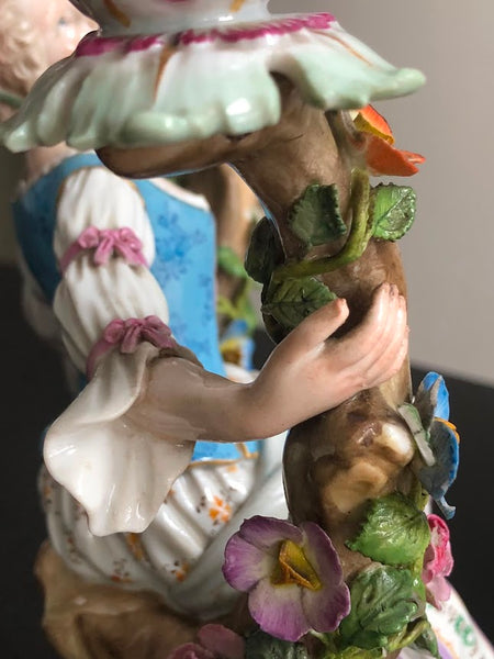 Meissen Porcelain Figural Candelabras with Huntsman & Companion circa 1870