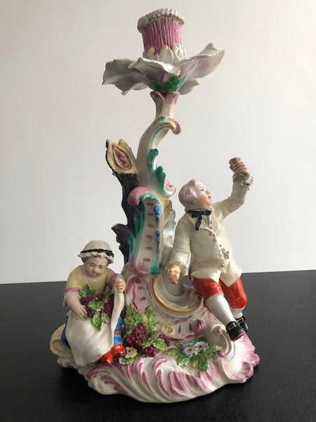 A Rare Chelsea Candlestick Figure Group (Autumn), c.1755