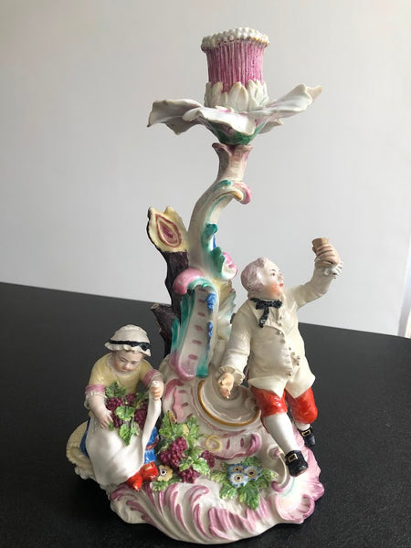 A Rare Chelsea Candlestick Figure Group (Autumn), c.1755
