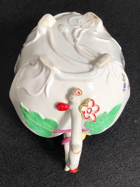Chelsea strawberry leaf sauceboats, c.1752-55