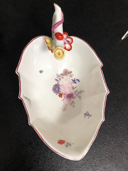 Chelsea strawberry leaf sauceboats, c.1752-55