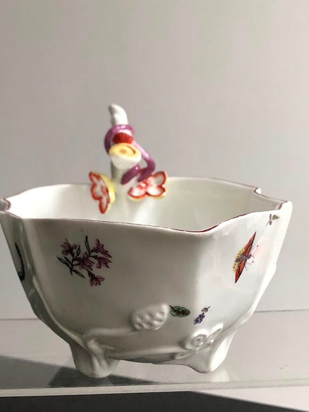 Chelsea strawberry leaf sauceboats, c.1752-55