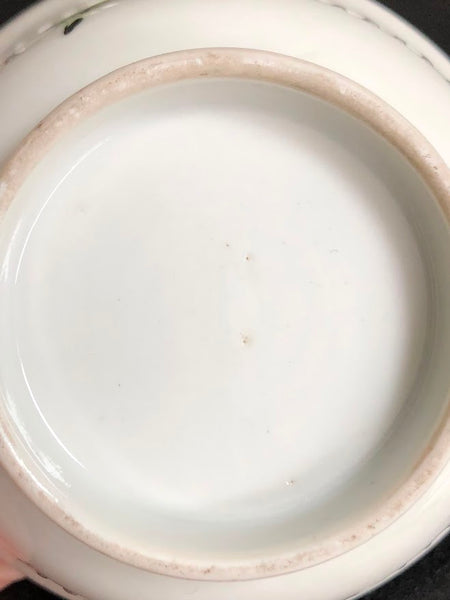 London-decorated Porcelain Double-Walled Bowl with Cover and Stand, Mid 18th C