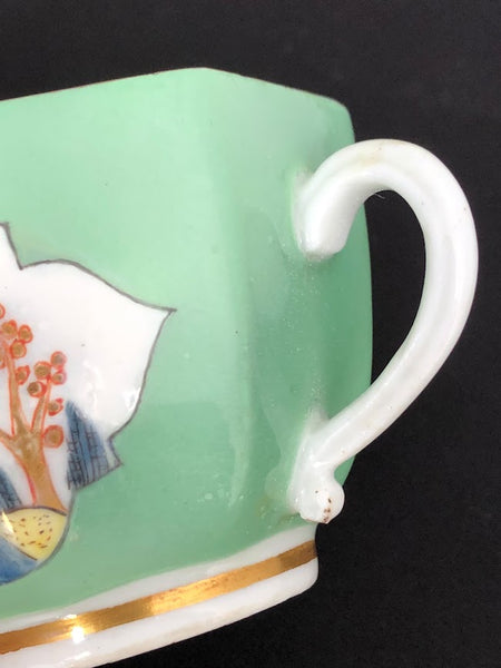 Meissen Porcelain Twin Handled Kakiemon Cup & Saucer 1730, Very Rare
