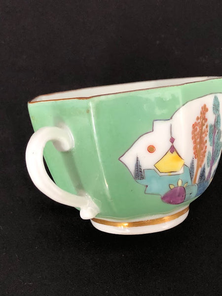 Meissen Porcelain Twin Handled Kakiemon Cup & Saucer 1730, Very Rare