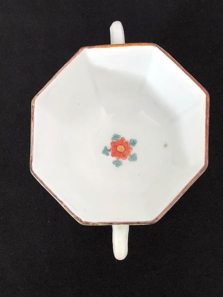 Meissen Porcelain Twin Handled Kakiemon Cup & Saucer 1730, Very Rare