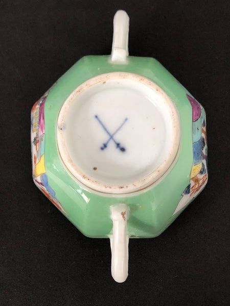Meissen Porcelain Twin Handled Kakiemon Cup & Saucer 1730, Very Rare