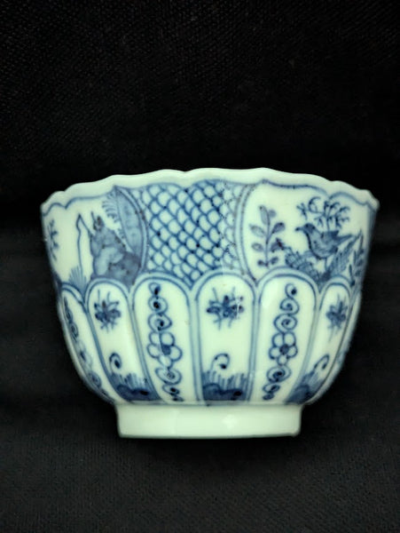 Meissen Porcelain Chinoiserie Tea Bowl with Fishermen and Rock Birds, c. 1735