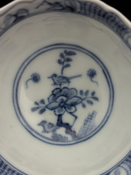 Meissen Porcelain Chinoiserie Tea Bowl with Fishermen and Rock Birds, c. 1735