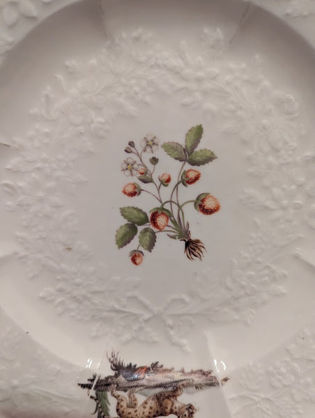 Meissen Porcelain Gotzkowsky Dinner Plate with Leopard Circa 1745
