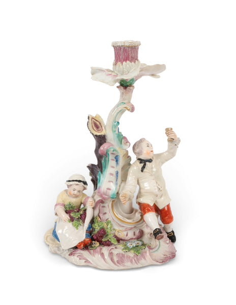 A Rare Chelsea Candlestick Figure Group (Autumn), c.1755