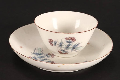 Chelsea Porcelain Kakiemon Floral Tea Bowl & Saucer 1755