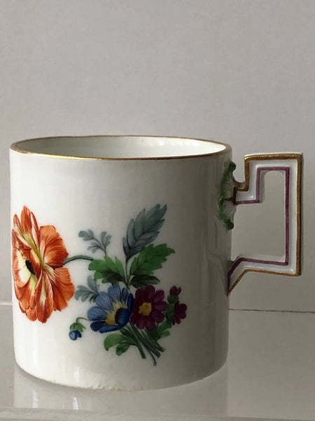 Meissen Porcelain Marcolini Period Floral Coffee Can & Saucer 1774-1814 #5