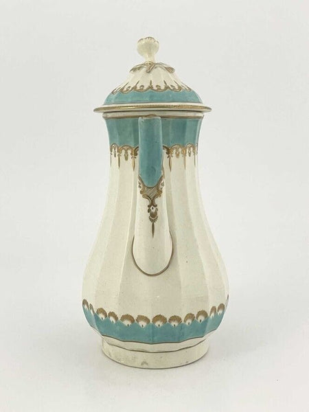 Worcester First Period Fluted Coffee Pot 1775 - 1780