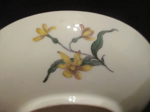 Meissen Porcelain Scenic Saucer of Dames (underside with Painted Flowers) 1740