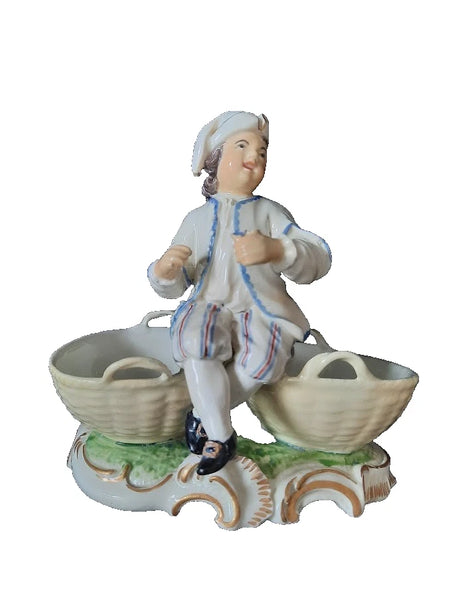 Frankenthal Porcelain Spice Dish Figurine, Circa 1770