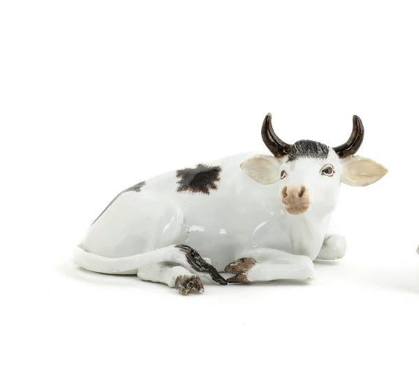 Meissen Porcelain Figurine of a Recumbent Fresian Cow, 1750 #2