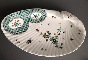 Chantilly Porcelain Moulded Shell Dish 1745-1750