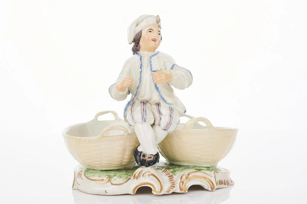 Frankenthal Porcelain Spice Dish Figurine, Circa 1770