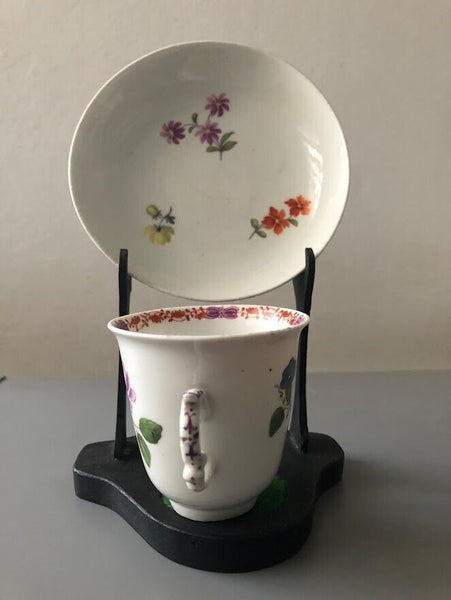 Meissen Floral Beaker & Saucer 1740 #1
