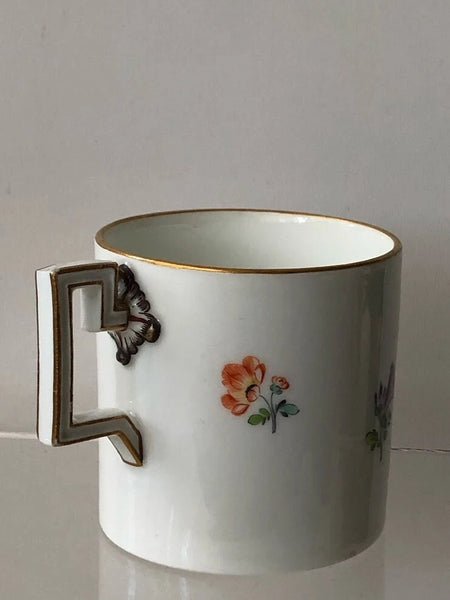 Meissen Porcelain Marcolini Period Floral Coffee Can & Saucer 1774-1814 #2