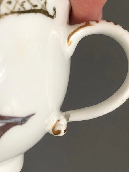 Meissen Porcelain Tea Cup & Saucer with Klinger Bugs #1 1740